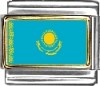 Kazakhstan Flag Italian Charm