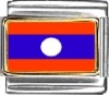 Laos Flag Italian Charm