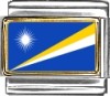Marshall Islands Flag Italian Charm