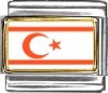Northern Cyprus Flag Italian Charm