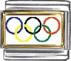 Olympic Flag Italian Charm