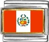 Peru Flag Italian Charm