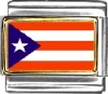 Puerto Rico Flag Italian Charm