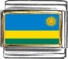Rwanda Flag Italian Charm