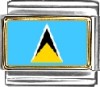 Saint Lucia Flag Italian Charm