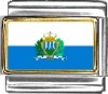 San Marino Flag Italian Charm