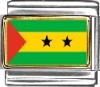 Sao Tome and Principe Flag Italian Charm