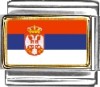 Serbia Flag Italian Charm