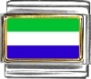 Sierra Leone Flag Italian Charm
