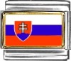 Slovakia Flag Italian Charm