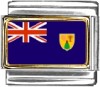 Turks and Caicos Islands Flag Italian Charm
