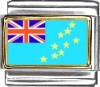 Tuvalu Flag Italian Charm