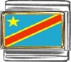 Zaire (Congo) Flag Italian Charm