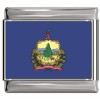 Vermont Flag Italian Charm