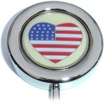 FLAG HEART PURSE HANGER