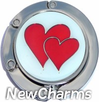 RED HEARTS FOLDABLE PURSE HANGER