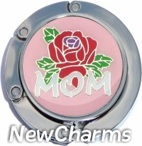 MOM ON PINK FOLDABLE PURSE HANGER