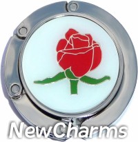 RED ROSE FOLDABLE PURSE HANGER