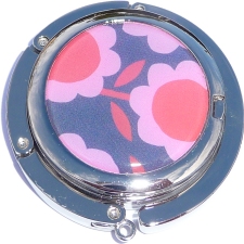 BIG DENIM FLOWER PRINT PURSE HANGER