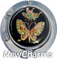 GOLD PATTERN ON SILVER Foldable Purse Hanger