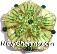 PH8160 Green Stone Raised Flower Foldable Purse Hanger