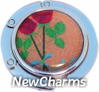 PH8194 Flowers On Orange Foldable Purse Hanger