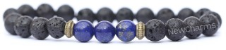 RB001 Lava Rock Bracelet with Purple