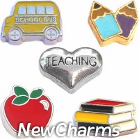 CSL101 Back to School Charm Set for Floating Lockets