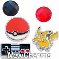 CSL113 Gotta Catch Em All Charm Set for Floating Lockets