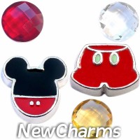 CSL115 Hey Mickey Charm Set for Floating Lockets