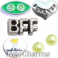 CSL128 Peas in a Pod Charm Set for Floating Lockets