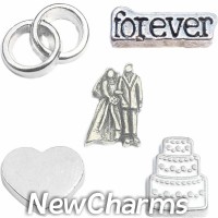 CSL134 Saying I Do Wedding Charm Set for Floating Lockets