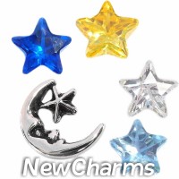 CSL135 Star Light Star Bright Celestial Charm Set for Floating Lockets