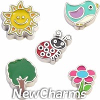 CSL137 Summer Time Living Charm Set for Floating Lockets