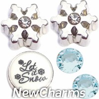 CSL143 Let it Snow Winter Charm Set for Floating Lockets
