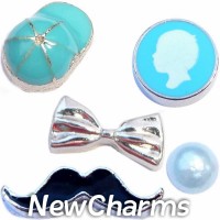 CSL160 Classy Young Gentleman Charm Set for Floating Lockets