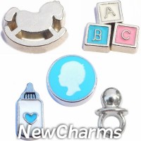 CSL169 Little Mister Baby Boy Charm Set for Floating Lockets