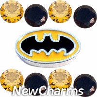 CSL172 Pow Bam Batman Superhero Charm Set for Floating Lockets