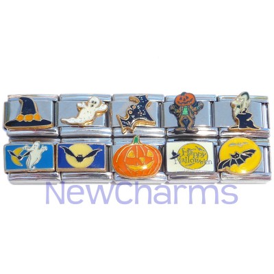 Mix 106 Set of 10 Halloween Italian Charms