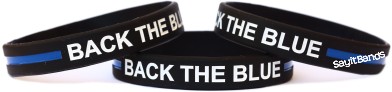 Back the Blue Thin Blue Line Wristband