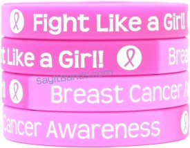 Breast Cancer Awareness Wristband Bracelets