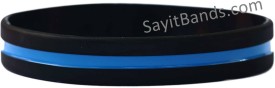 Police Officer Thin Blue Line Wristband