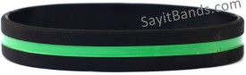 thin green line wristbands