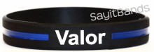 Valor Thin Blue Line Wristbands for Law Enforcement