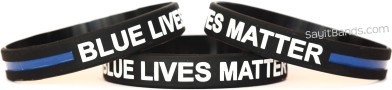 Blue Lives Matter Thin Blue Line Wristband