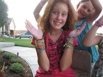 My arms are covered in Silly Bandz