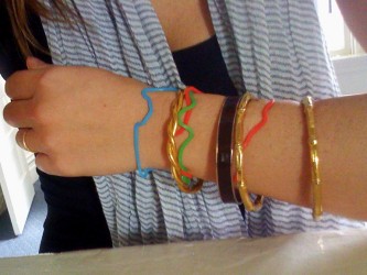 Mixing silly bandz with your other bracelets