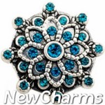 GS105 Blue Floral Firework Snap Charm