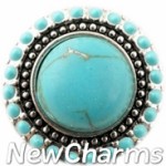 GS108 Decorative Turquoise Snap Charm