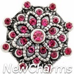 GS111 Pink Floral Firework Snap Charm